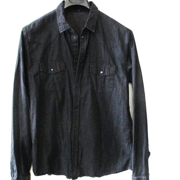IRO DENIM BUTTON DOWN SHIRT - Picture 1 of 13